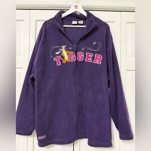 Tigger Disney Purple Fleece Pullover 1/4 Zip Size 2X Vacation Disney World